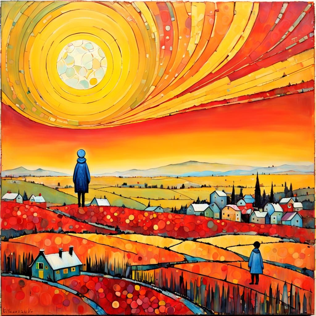 Encaustic Painting: Textured, Primitive, Naive Art