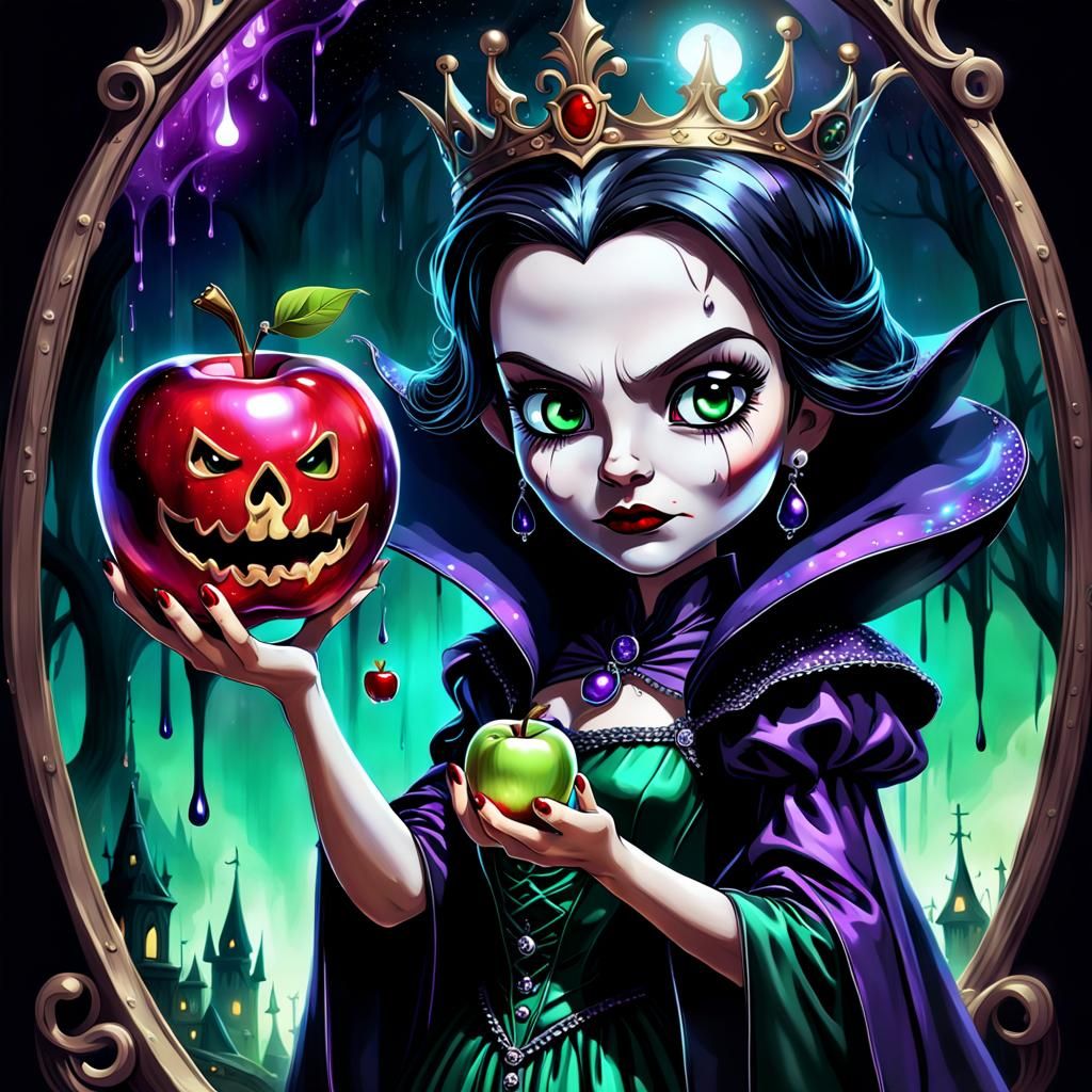 Evil Queen with Poison Apple, Chibi Art