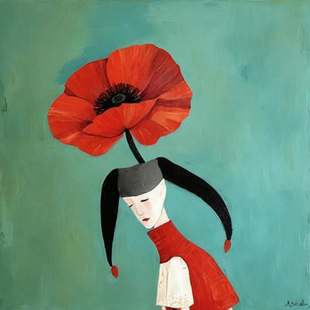 Poppy Flower Painting