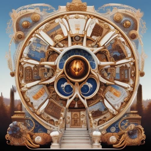 Detailed 3D House on Island in Ocean