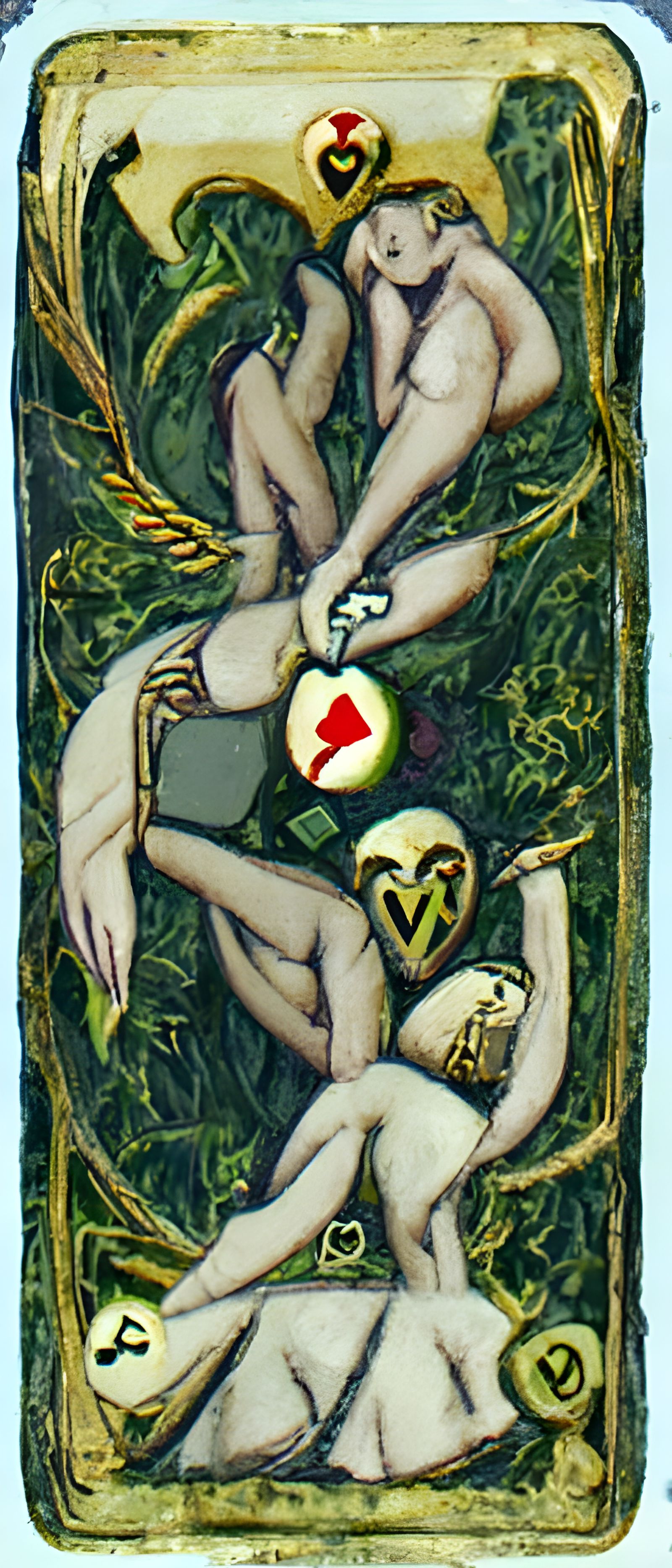 Lovers VI Tarot Card in Classic Style