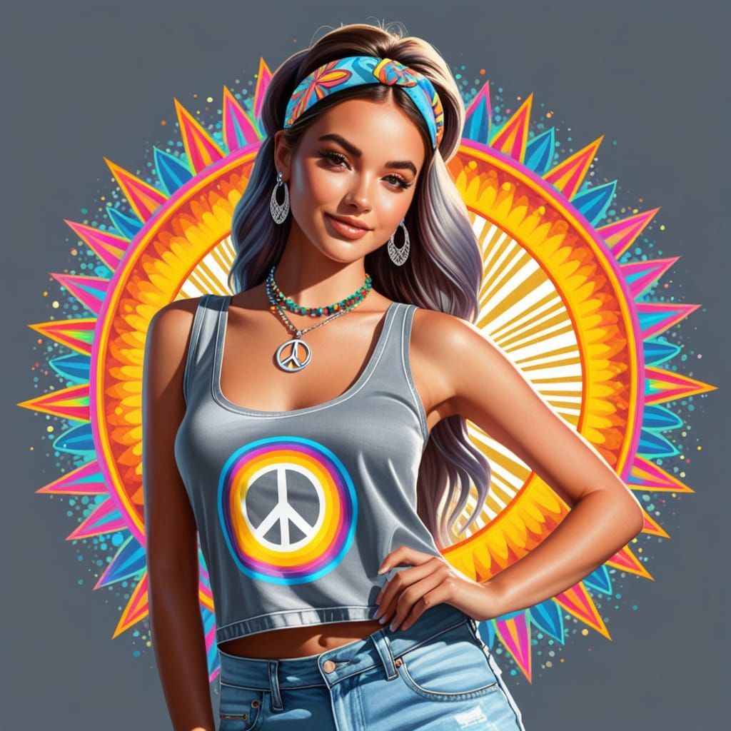 Hayley Smith in Psychedelic Style Fashion Art