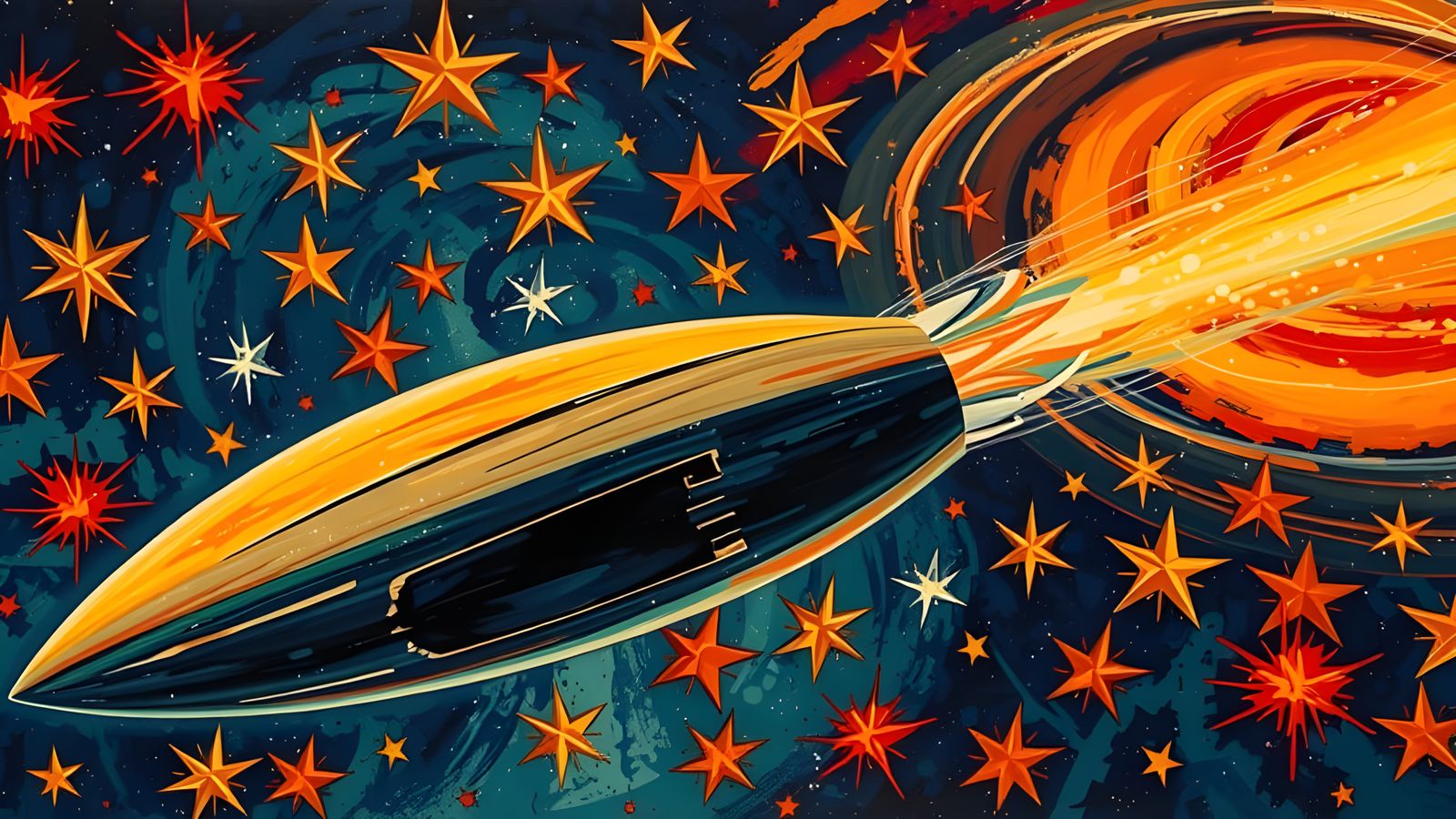 Cosmic Bullet in Turquoise Flames