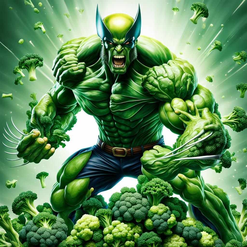 Broccoli Wolverine: Hyper-Realistic Vegetable Superhero