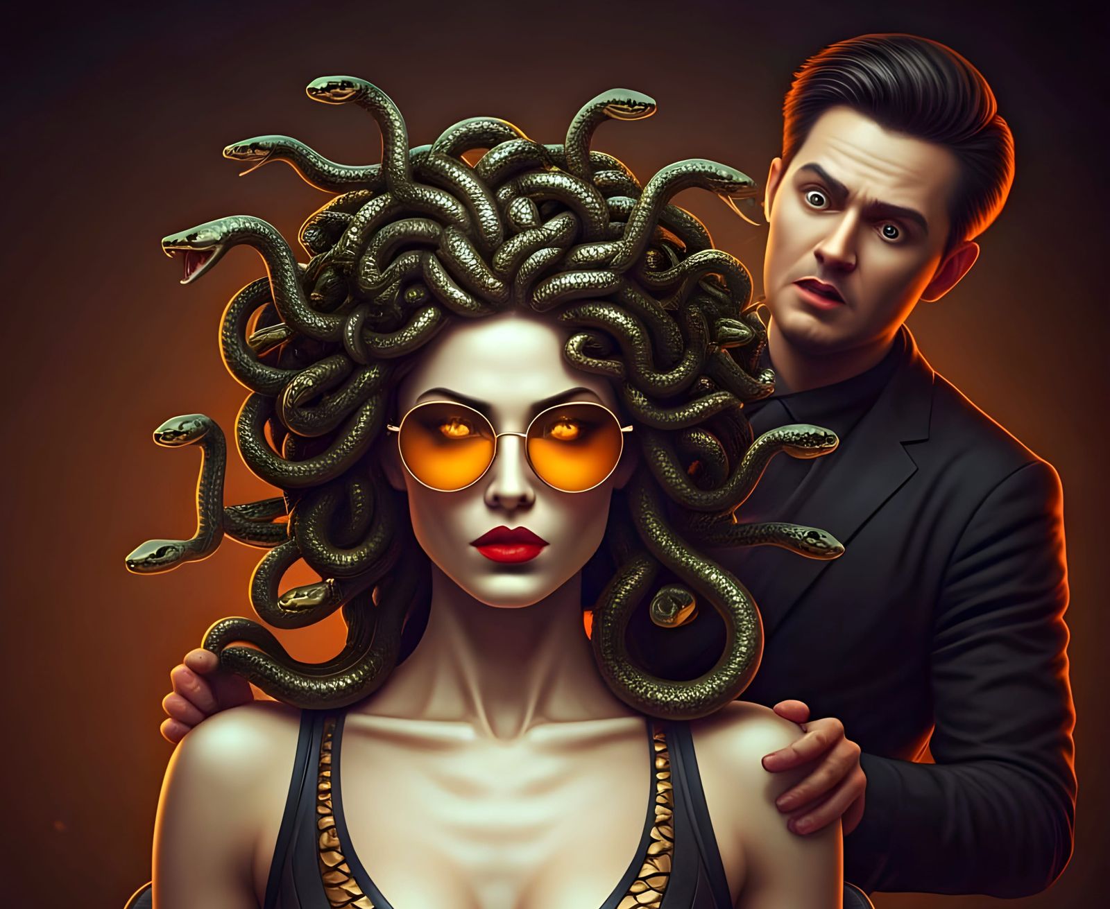 Medusa at the Hairdresser, UHD Image