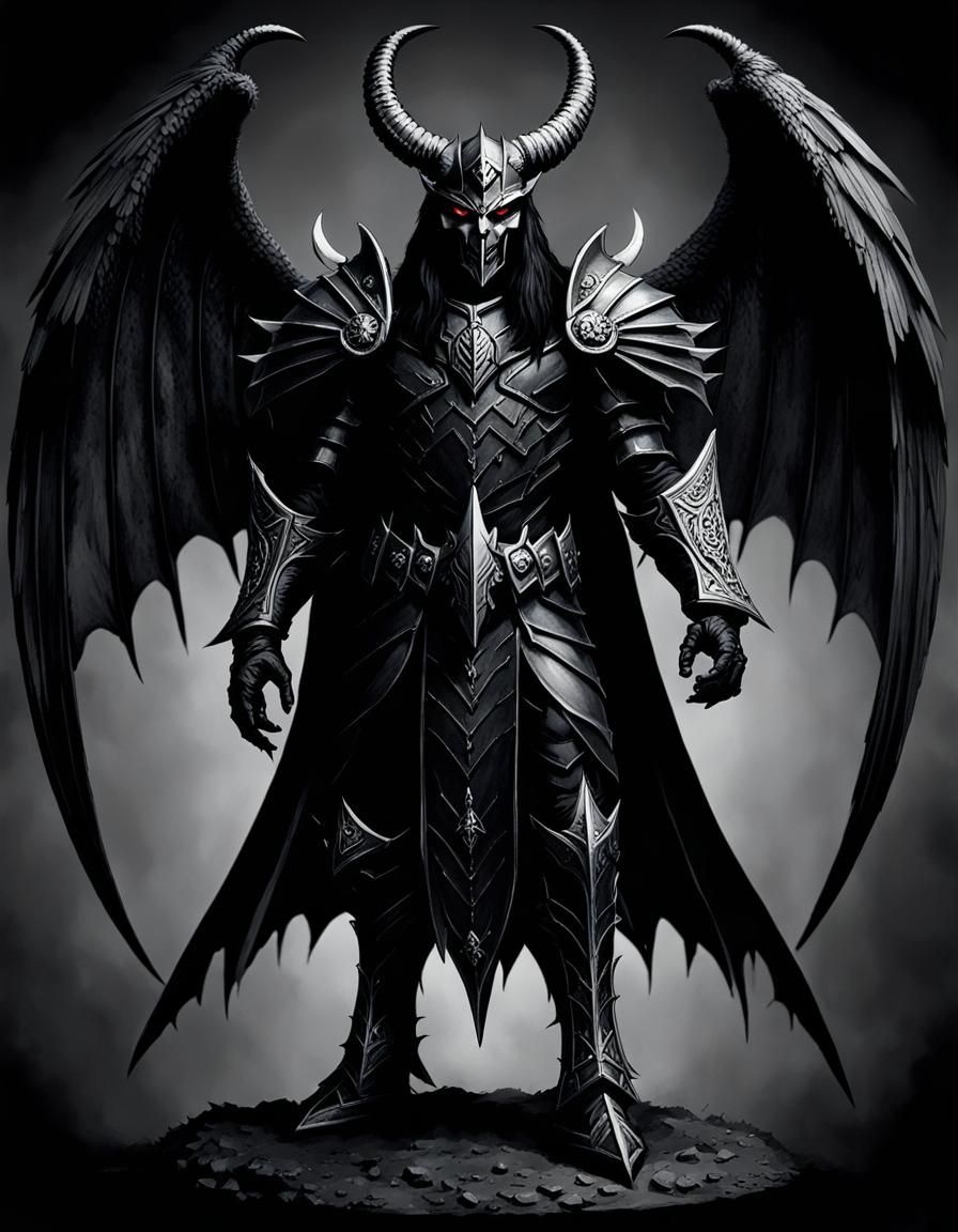 Dark Fantasy Balor Devil with Wings