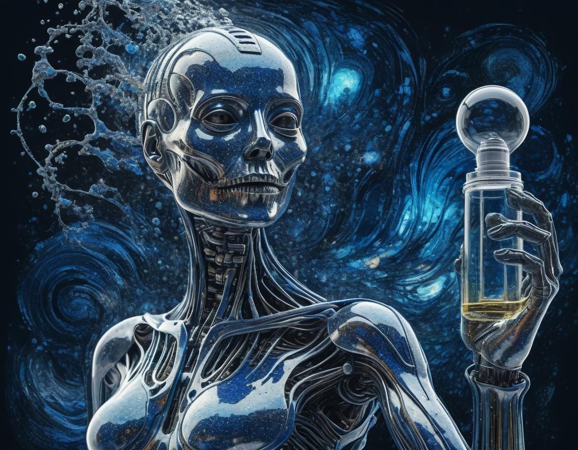 Ethereal Floral Mosaic in Ultraminimalist Style