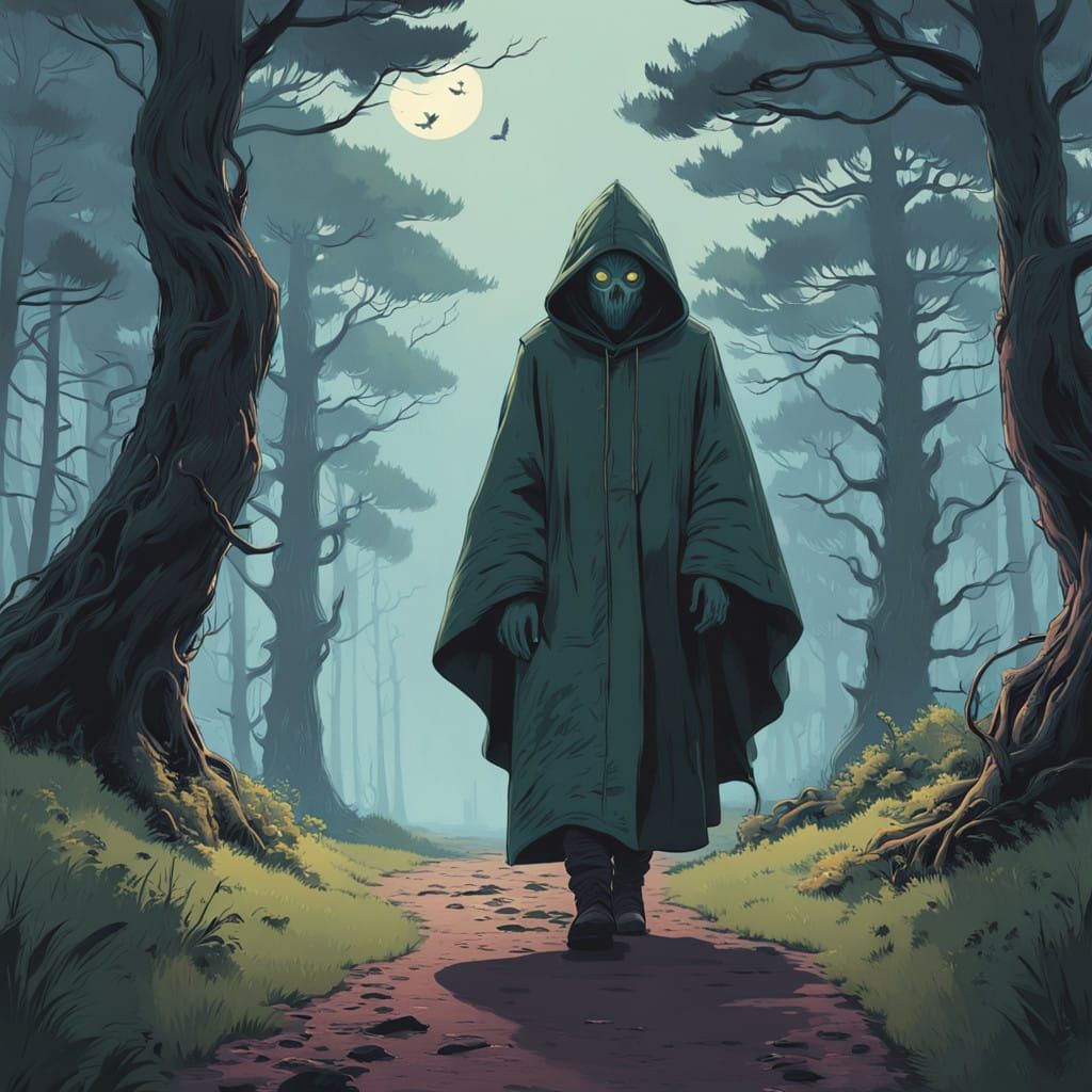 Ethereal Moonlit Forest in Whispers of a Mystical Realm