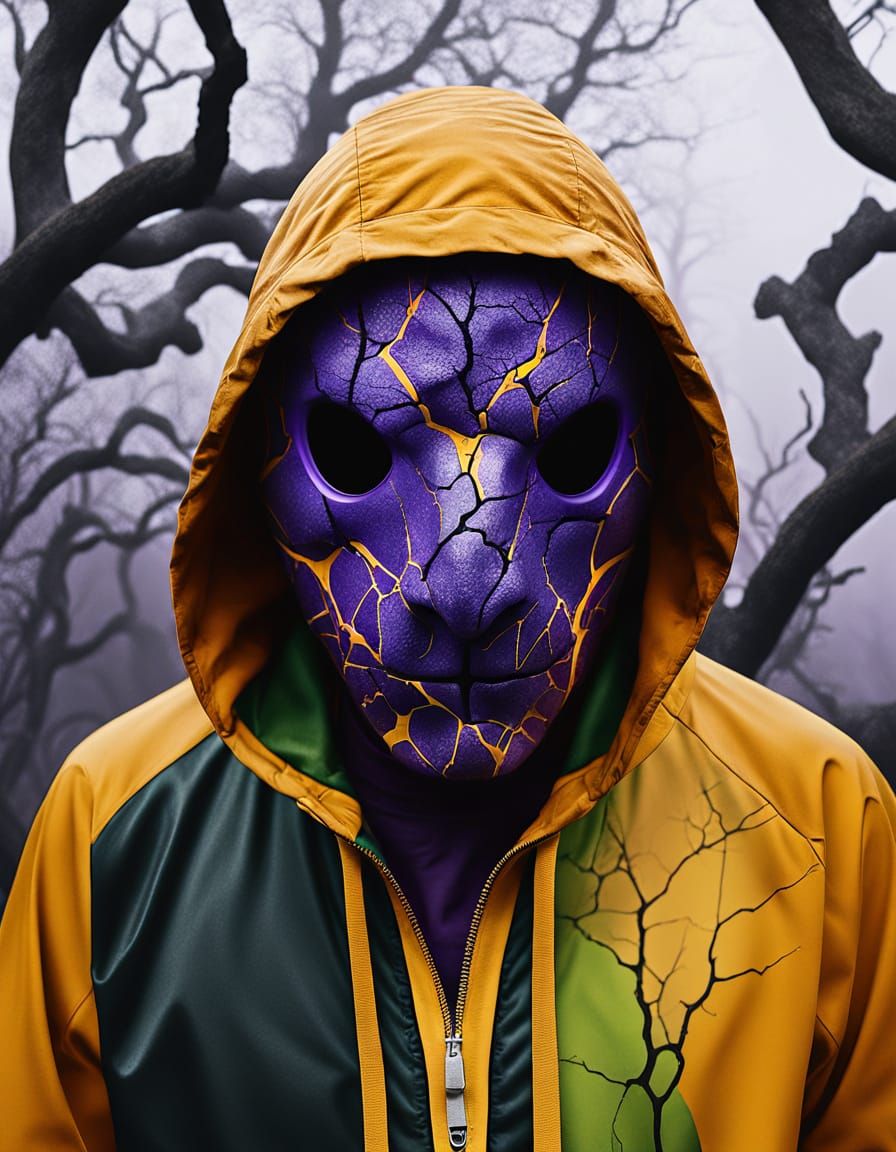 creepy purple mask