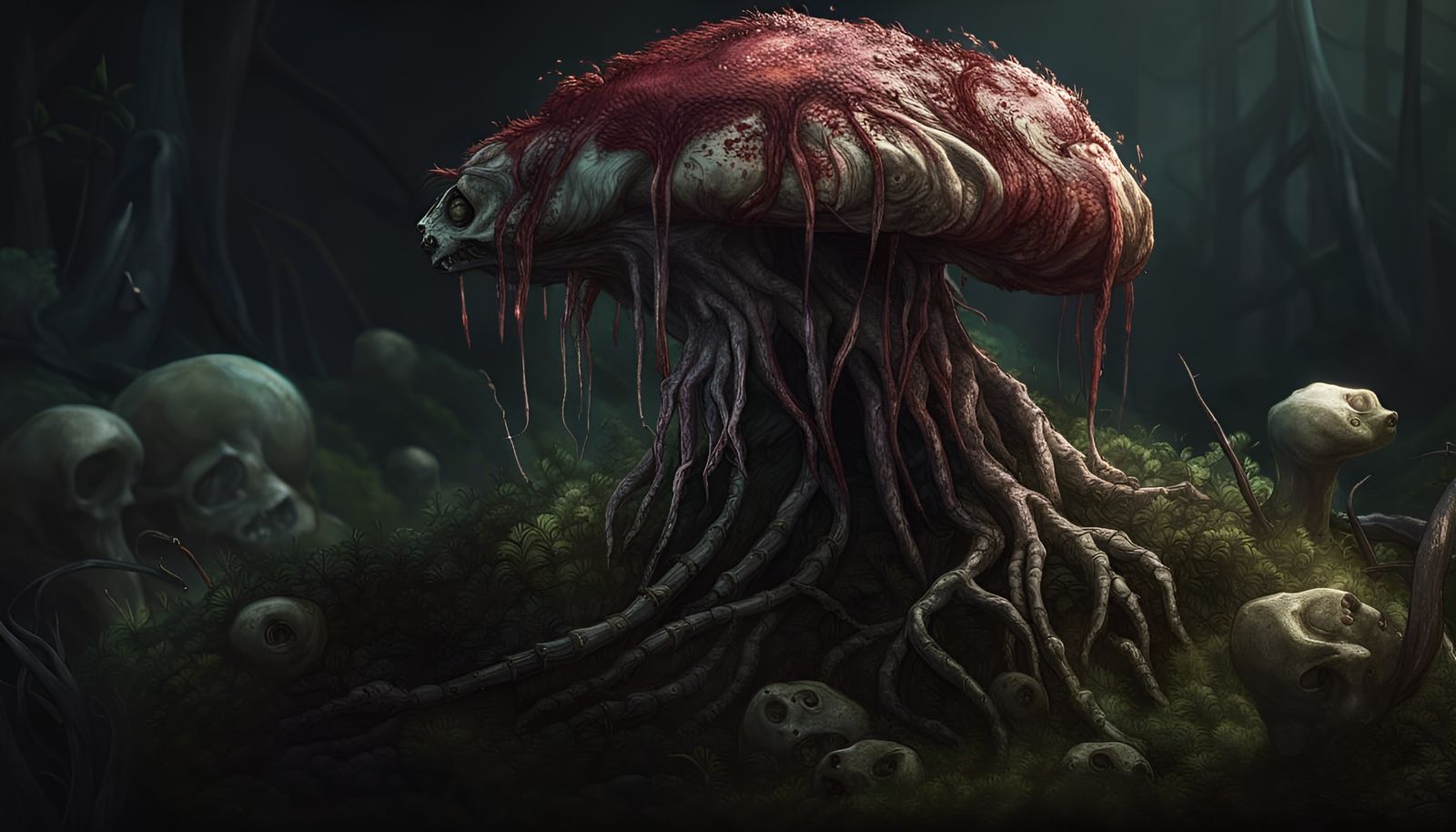 Apocalyptic Fungal Zombie in Dark Fantasy Style