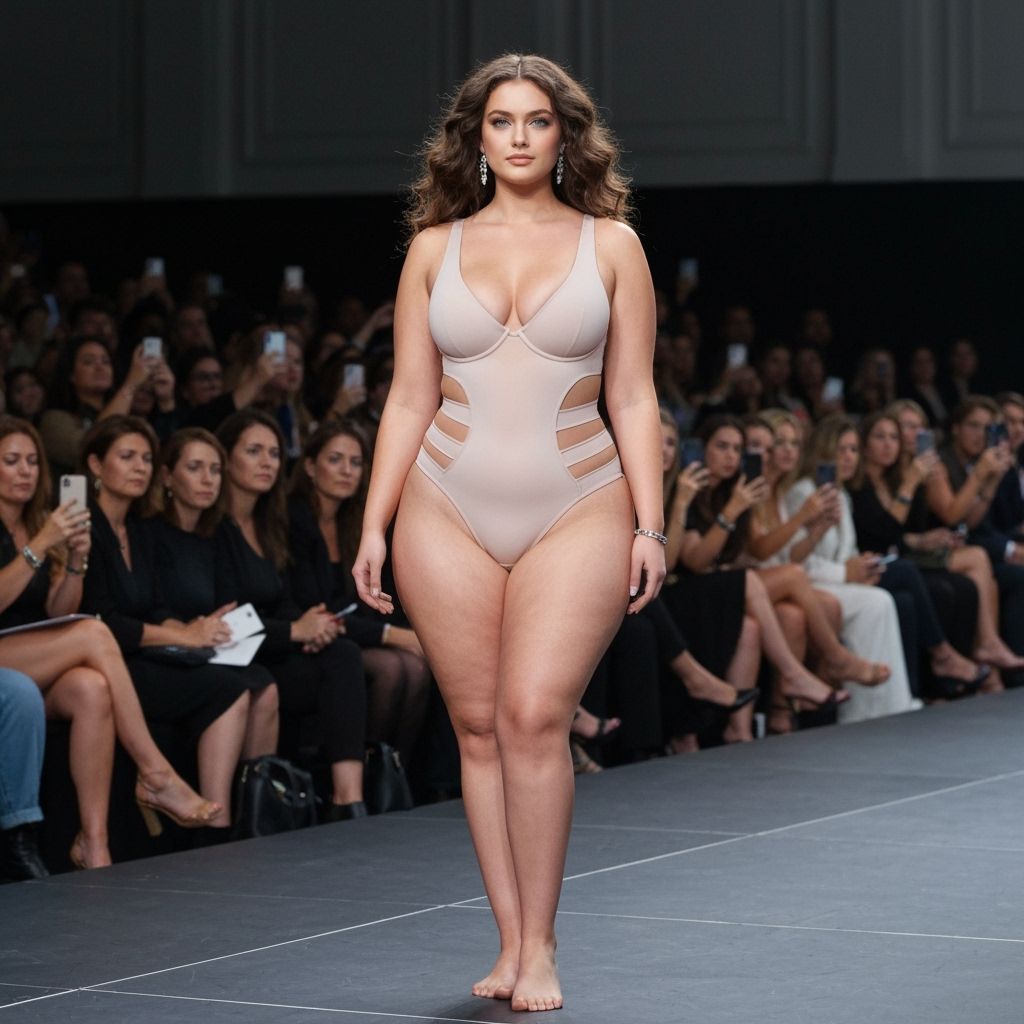 Photorealistic Portrait of a Runway Model in the Spotlight