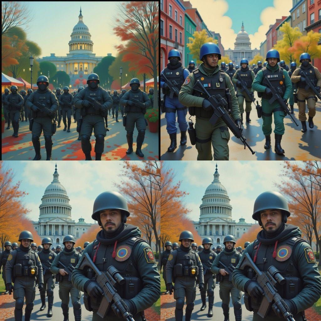 Post-Apocalyptic Washington DC in a Futuristic Military Land...