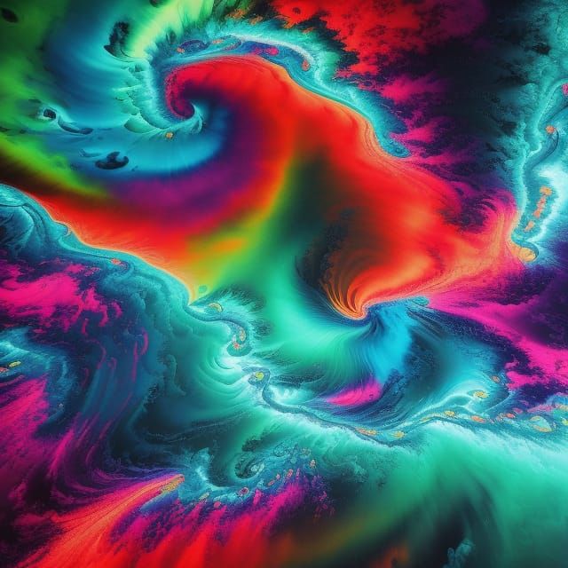 Illuminated Swirling Maelstrom in Digital Fantasy Art