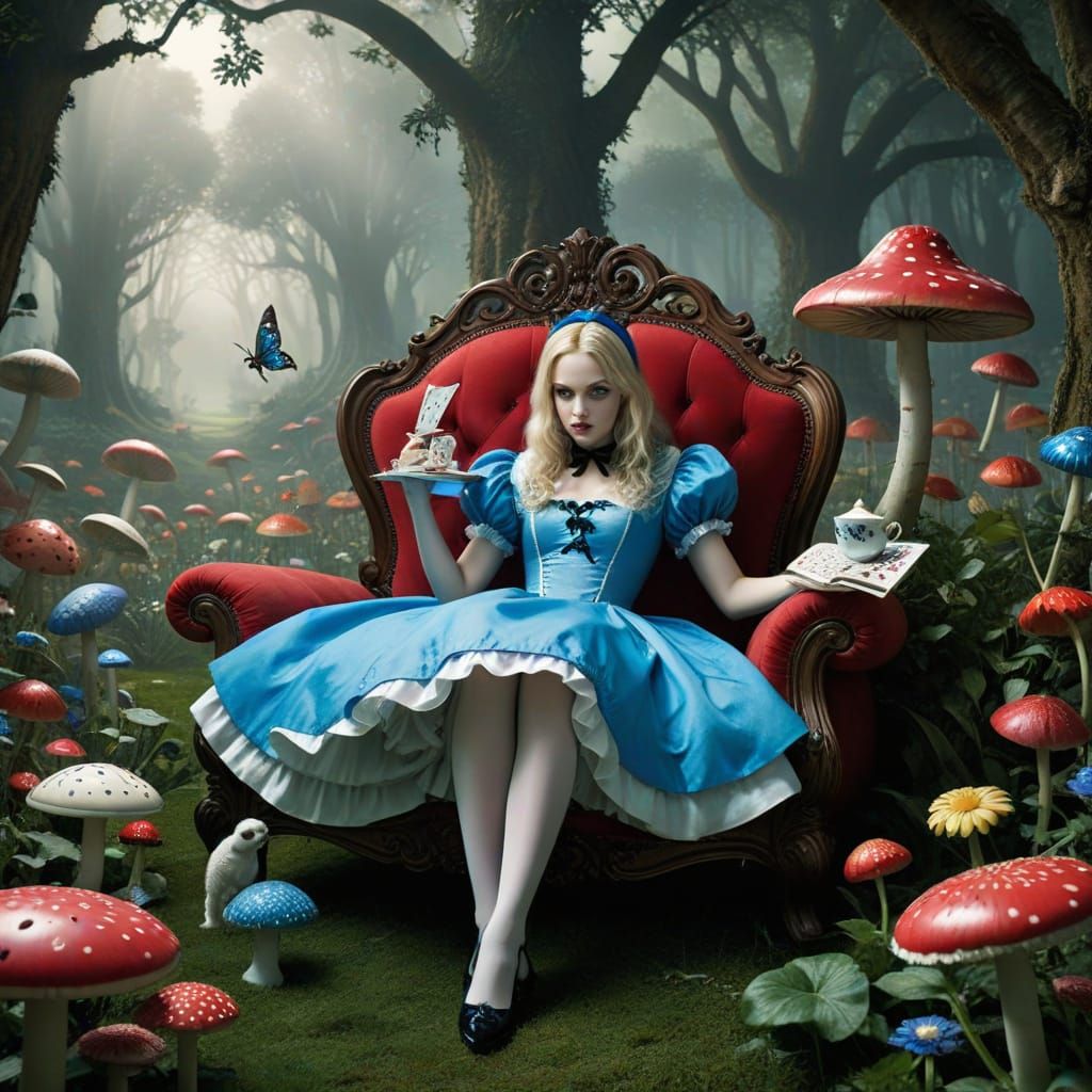 Whimsical Alice's Surreal Wonderland
