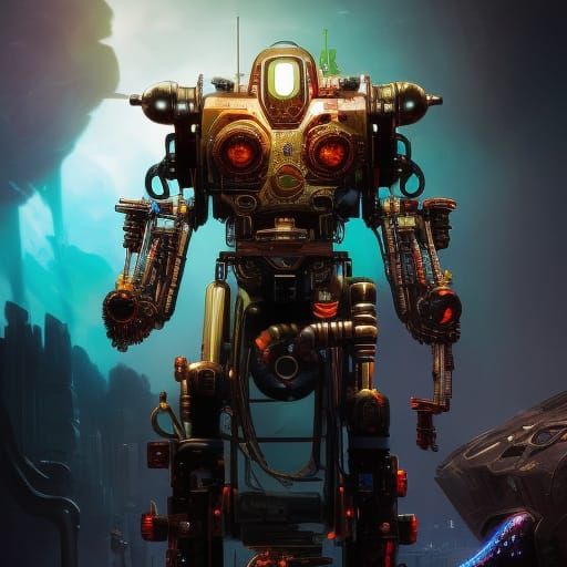 Biopunk Cyborg Pirate in Post-Apocalyptic Art