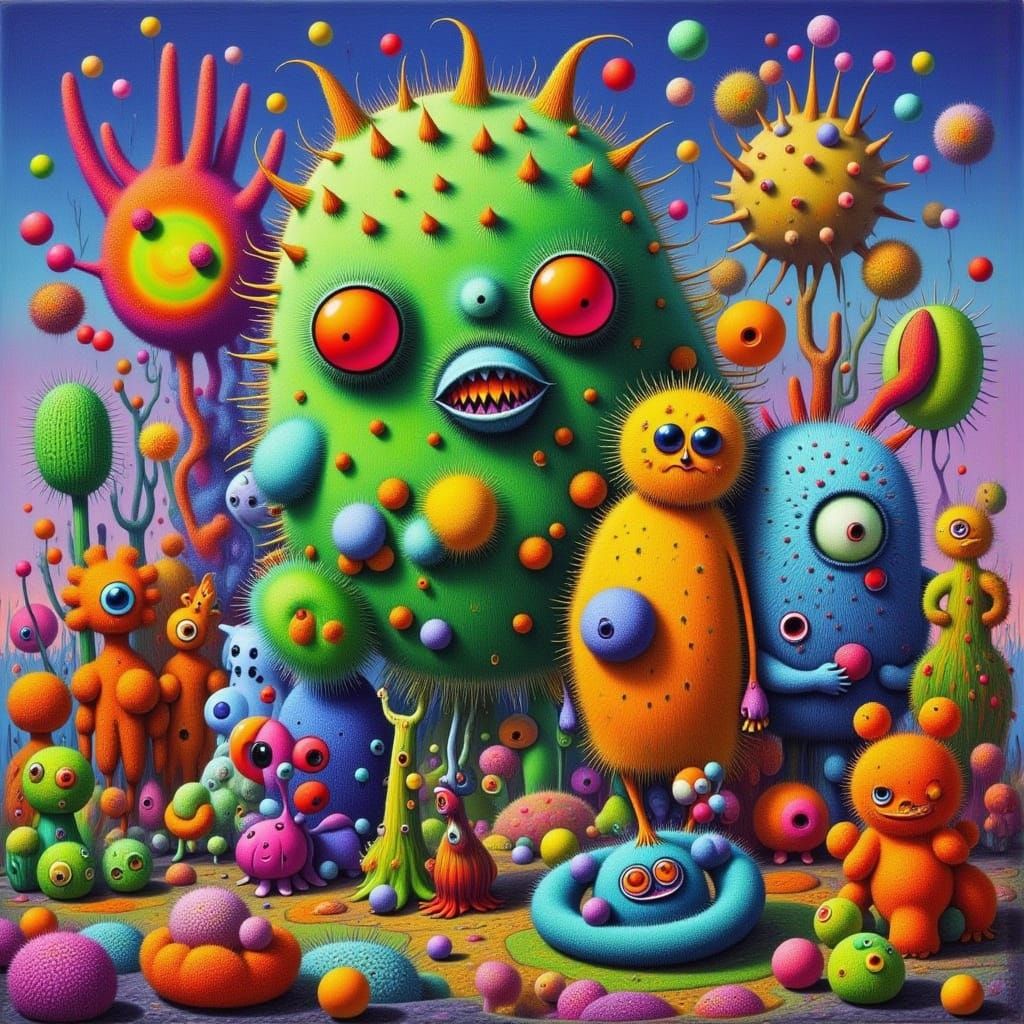 AI Generated Cactus Pillow Monsters