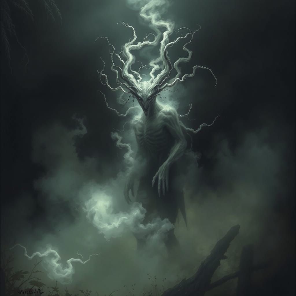 Mystical Wild Spirit in Dark, Gothic Atmosphere