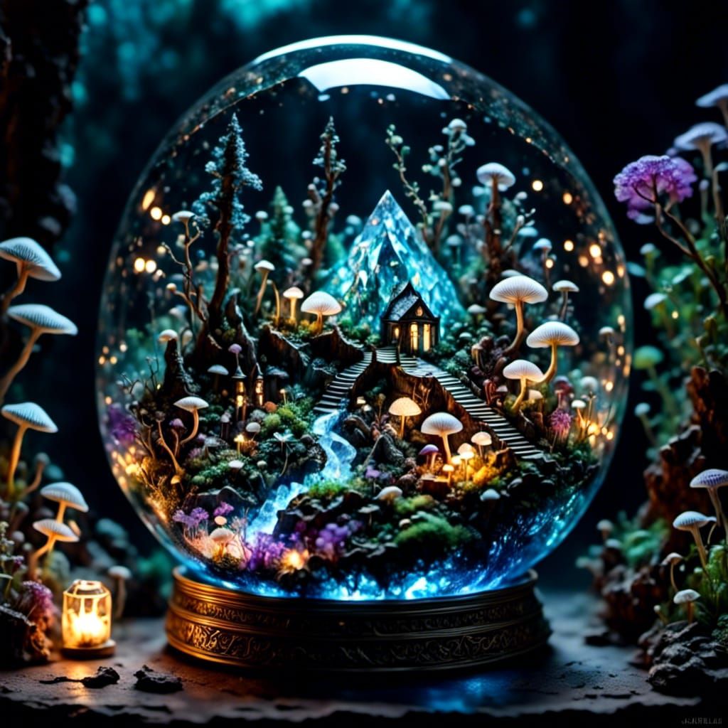 Crystal Ball Terrarium Reveals Miniature Las Vegas in Digita...
