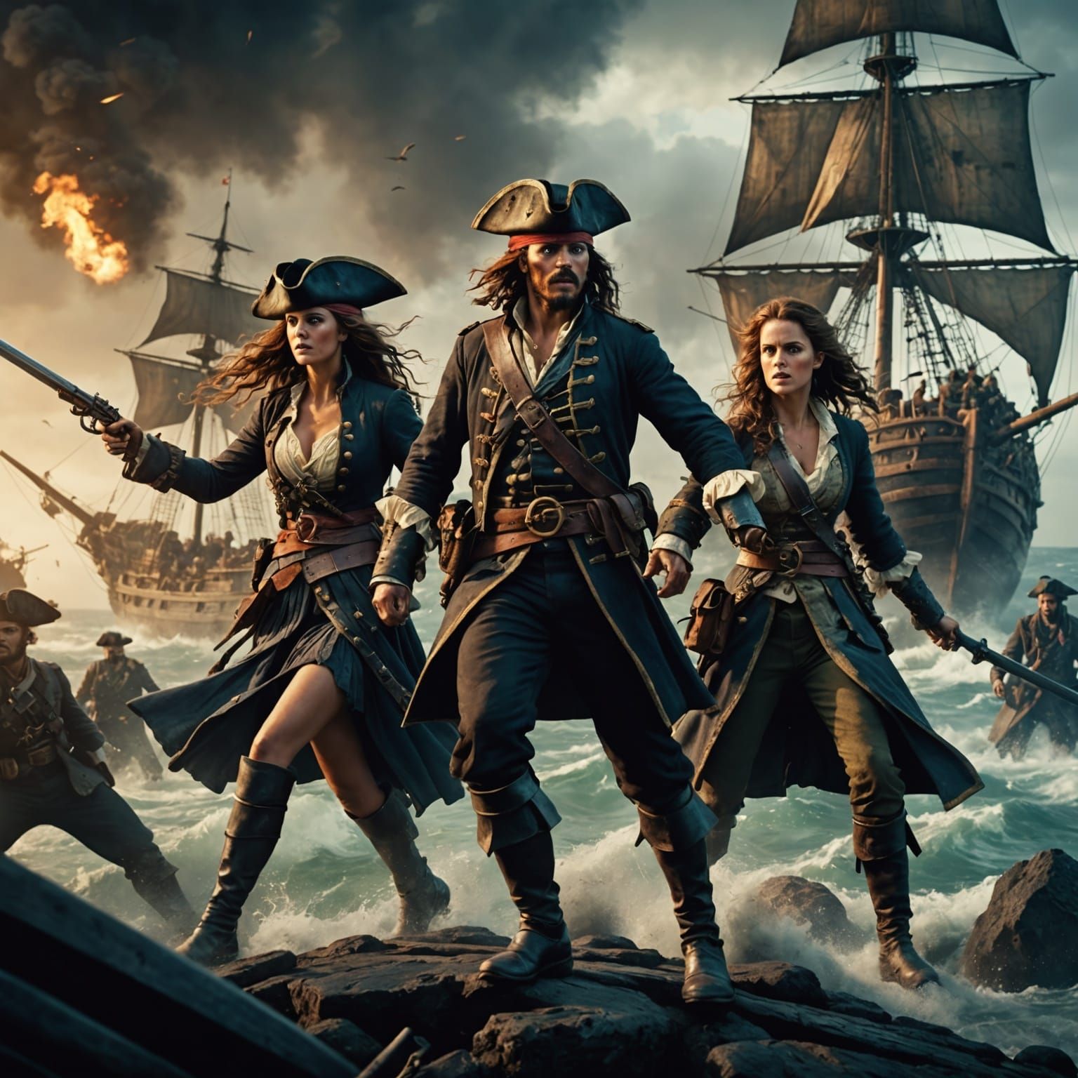 Epic Pirate Battle Against British Soldiers