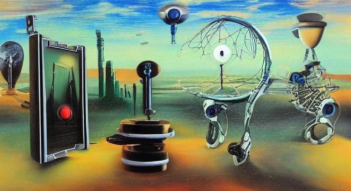 Surreal AI Symphony: Melting Oil on Canvas