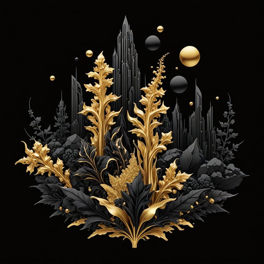 Luxurious Black Metallic Surface