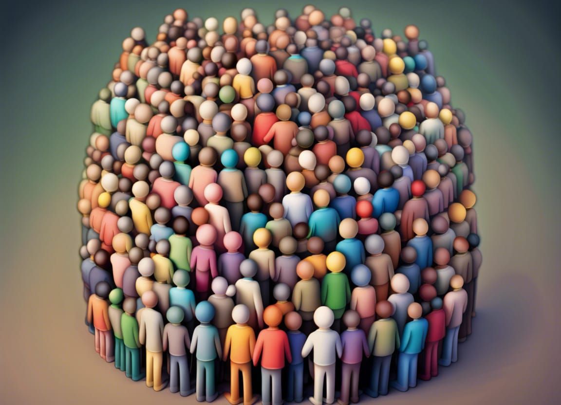 Diverse Group Embraces in a Heartfelt Hug