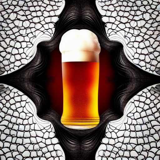 Beer Fractal Gothic Dreamscape Portrait in 8k