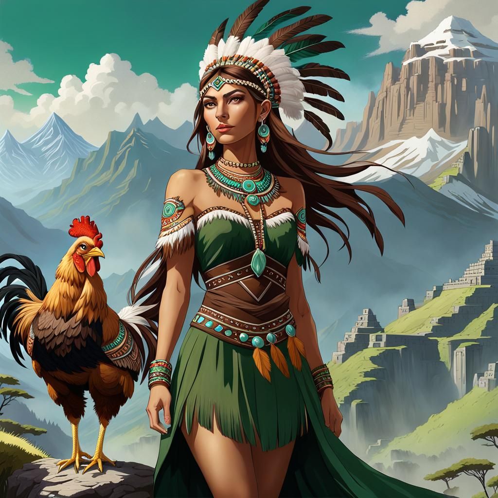 Aztec Elf Girl Portrait near Chichen Itza