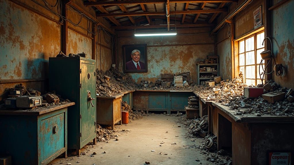 Cluttered Scrap Shop Displays Signs of Hidden Wealth