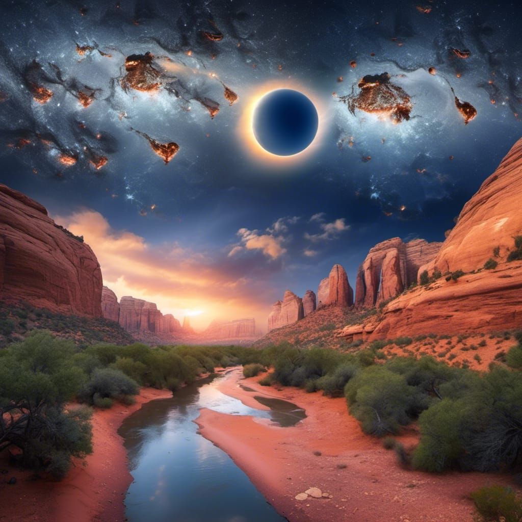 Solar Eclipse over Sedona with Hidden Anomalies