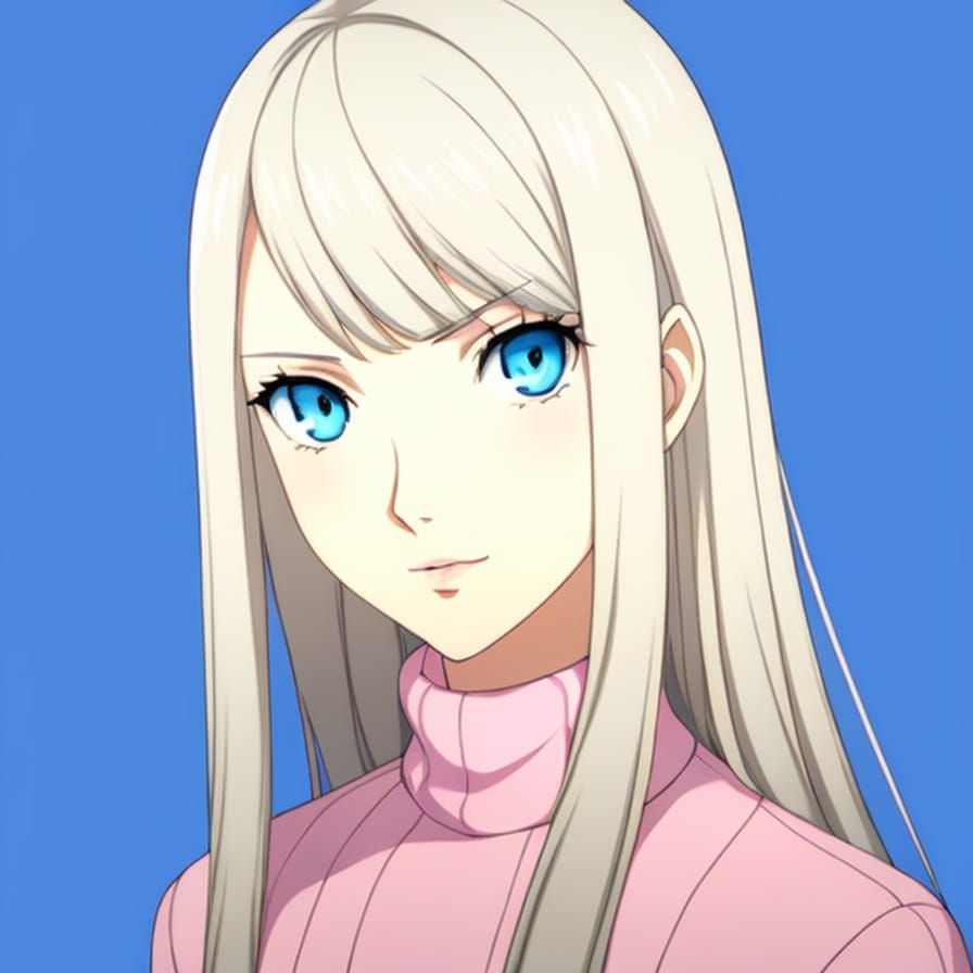 Anime Blonde with Blue Eyes in JRPG Style
