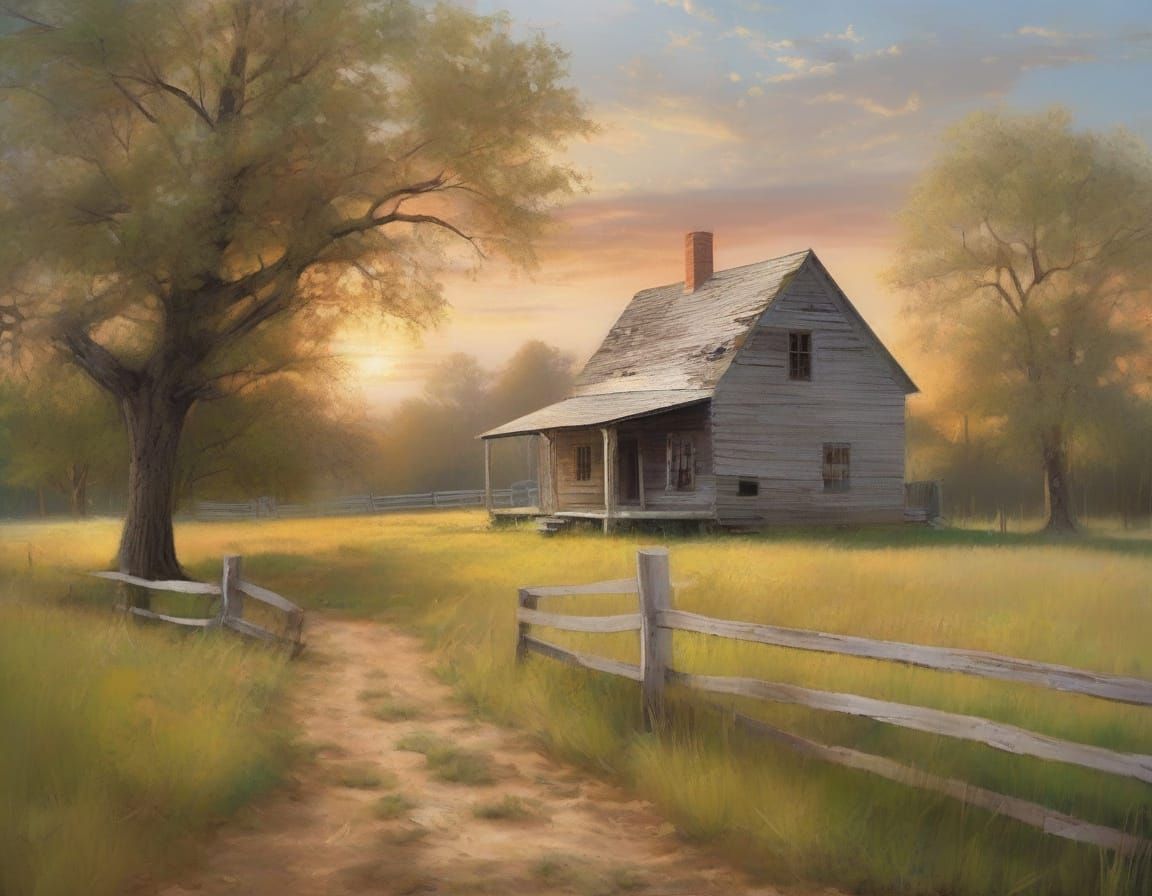 Rustic Countryside Serenity in Impressive Detail