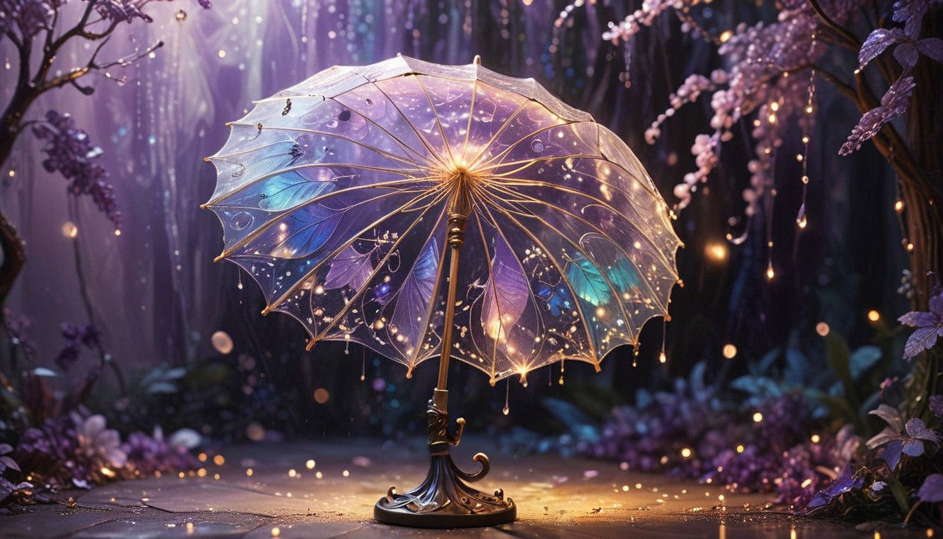 Fairy Wing Umbrella in Sparkling Colors
