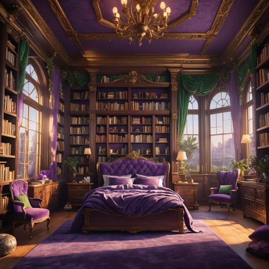 Fantasy Bedroom Concept Art in Unreal Engine Style