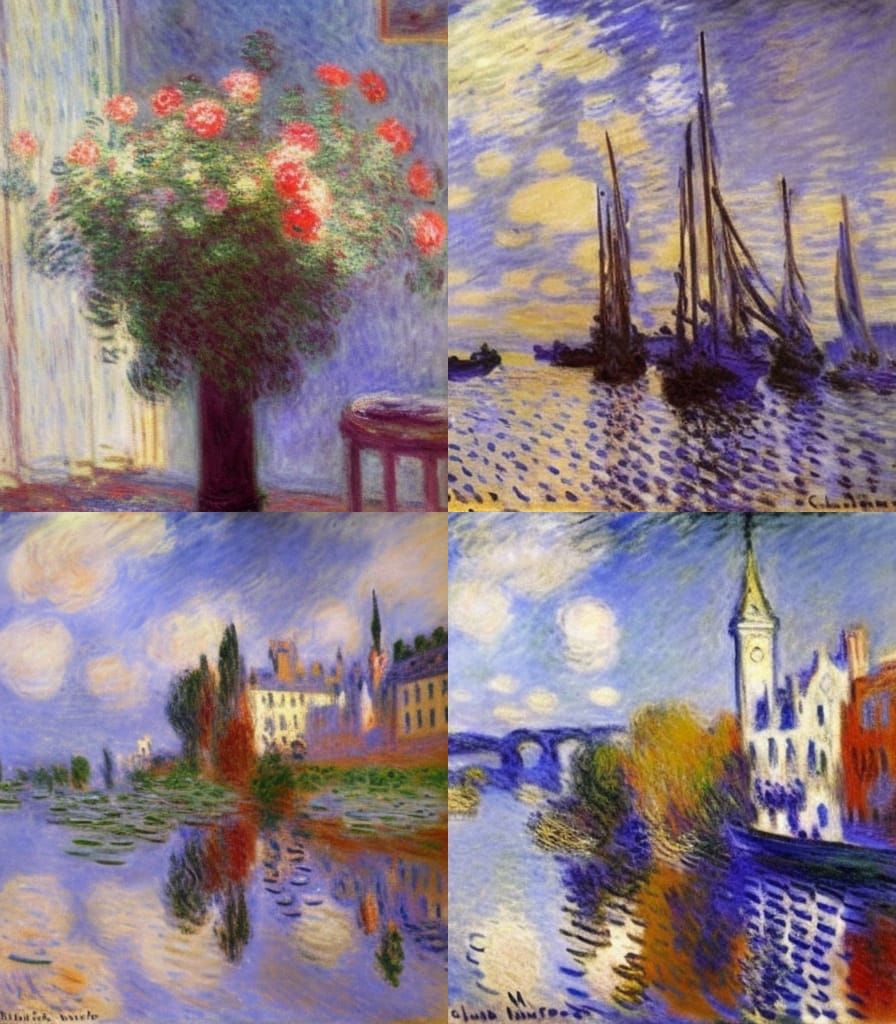 Impressionist Landscape in Claude Monet Style