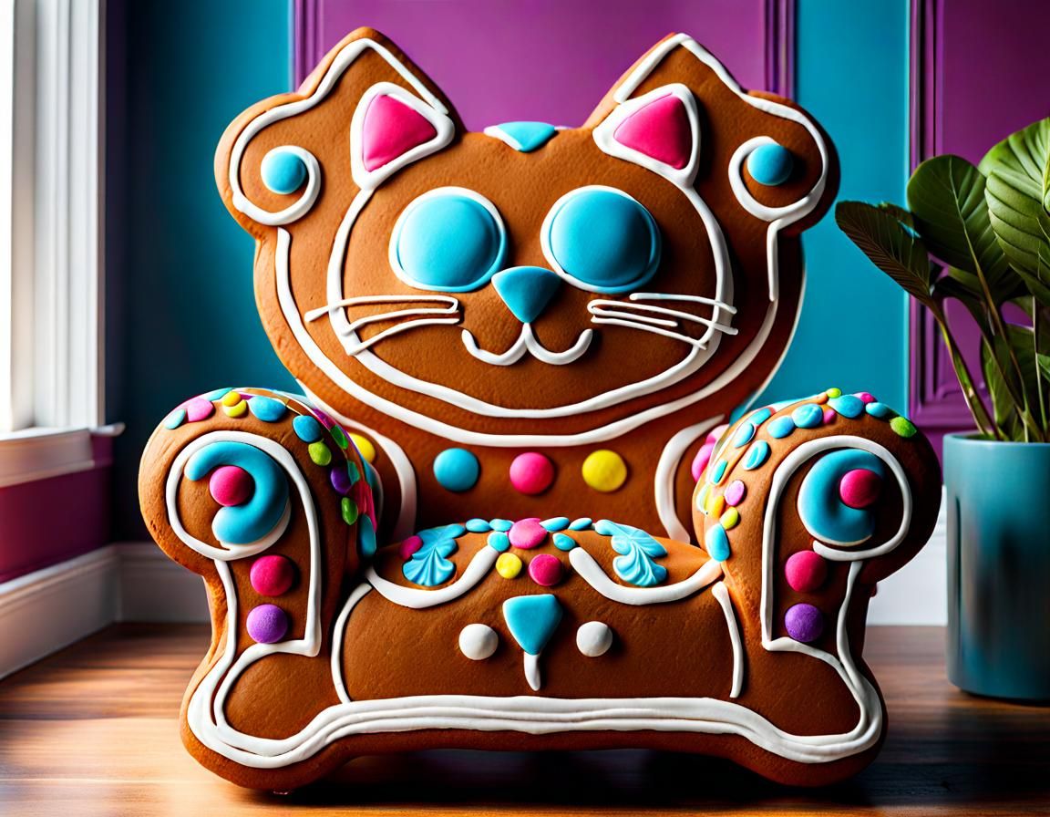 Gingerbread Cat and Furniture Concept Art