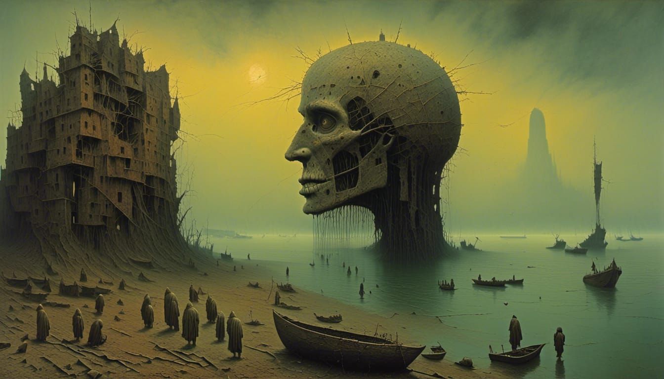Always watching (after Zdzisław Beksiński)