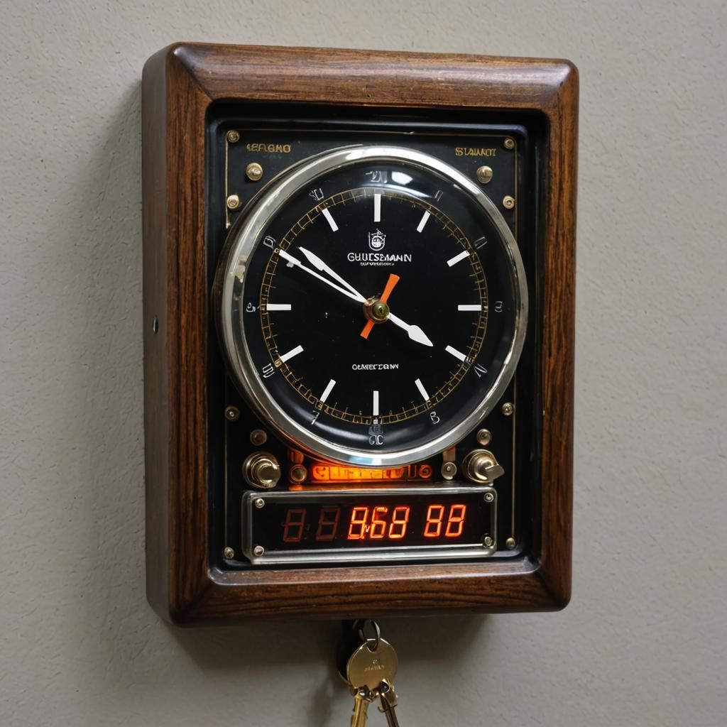 Guardsman Security Clock with Nixie Tubes