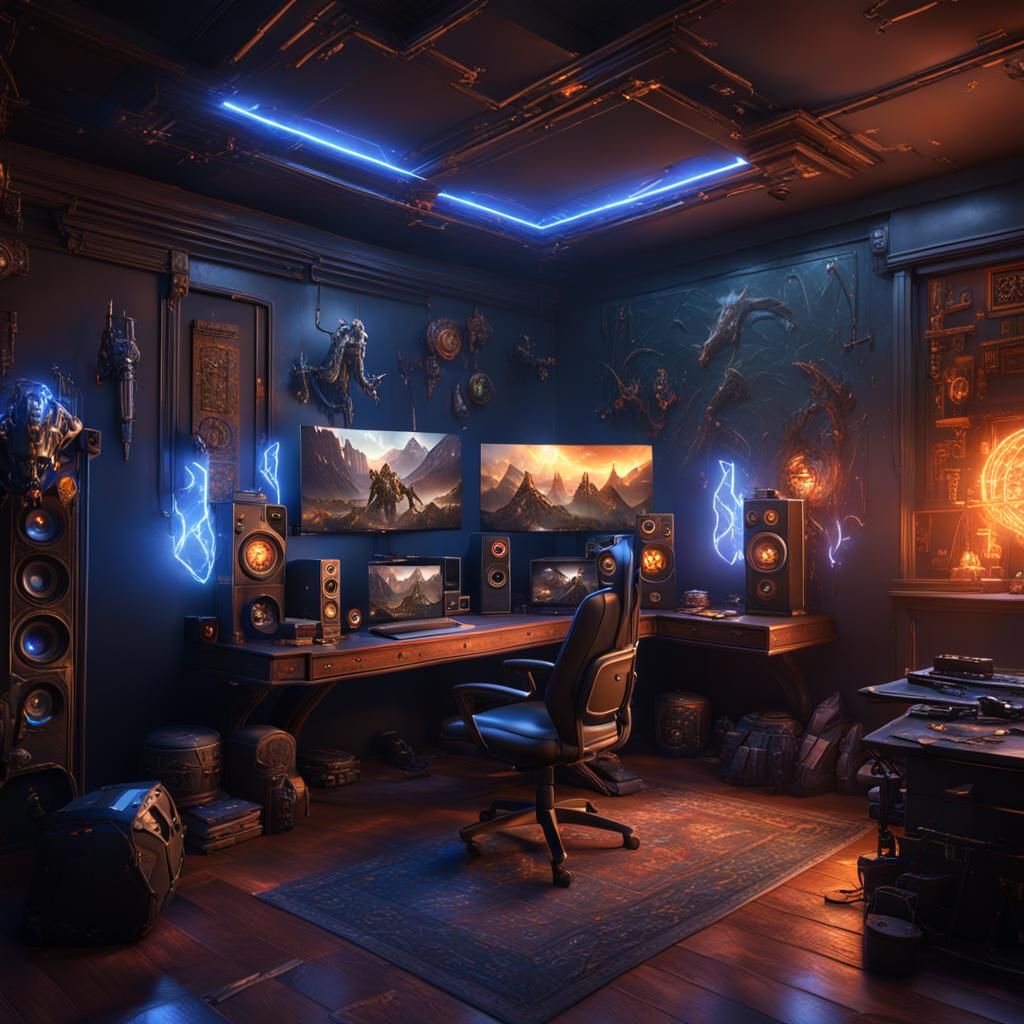 Ultra Realistic Gaming Room in Unreal Engine 5