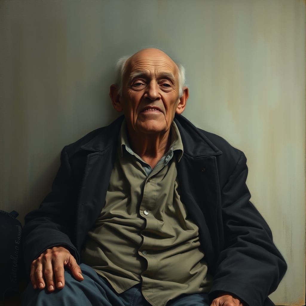 Elderly Man in Hazy Stupor, Raw Emotion