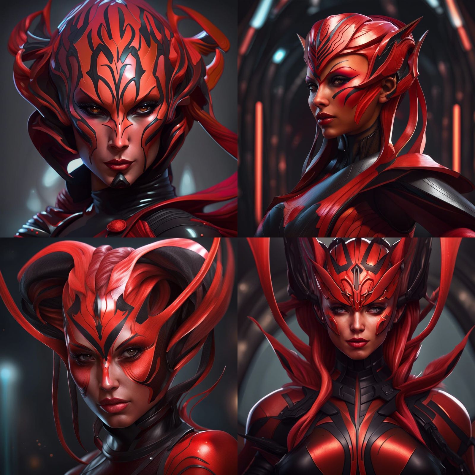 Darth Talon Portrait in Art Nouveau Style