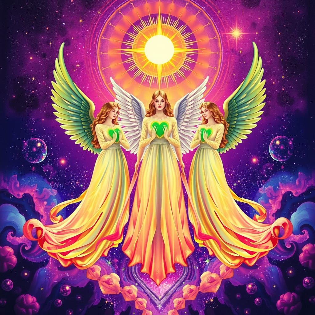 Angels United in a Celestial Formation