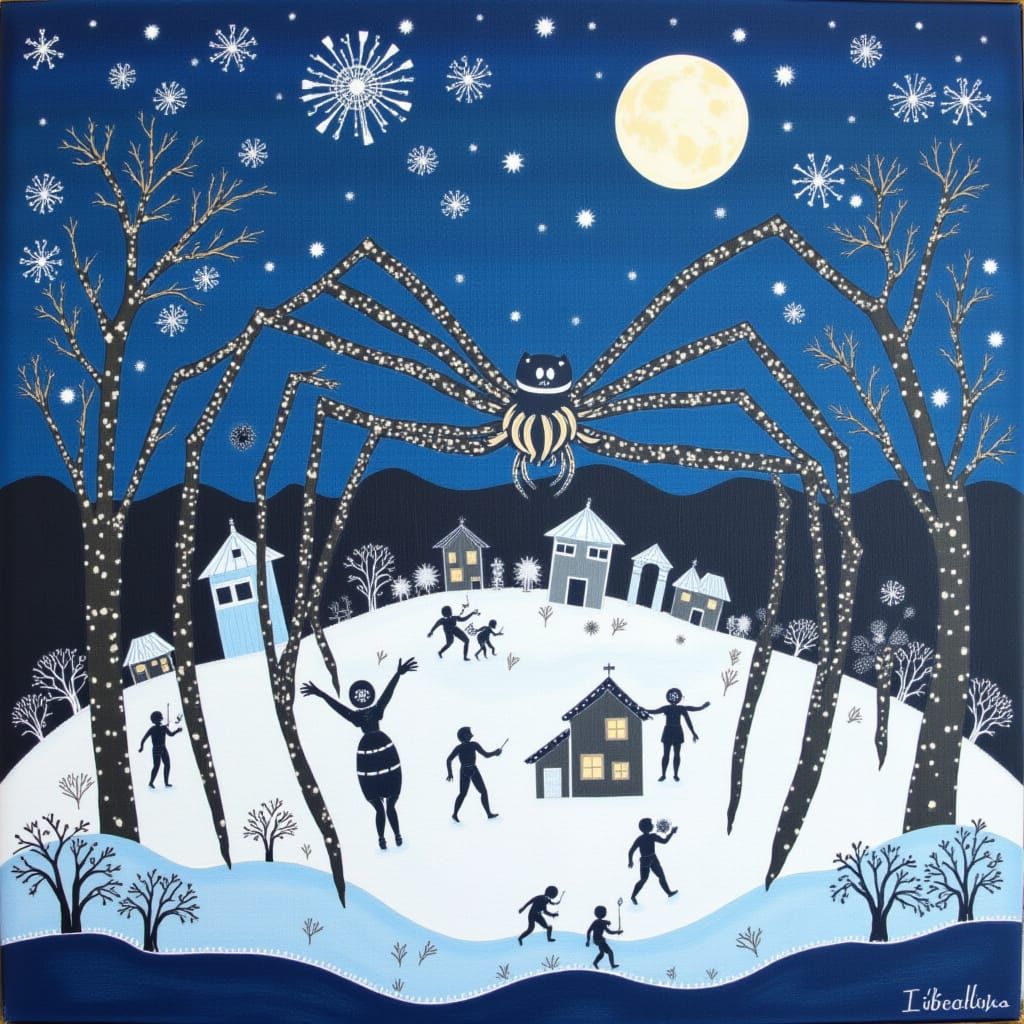 Spider Town Winter Wonderland Landscape