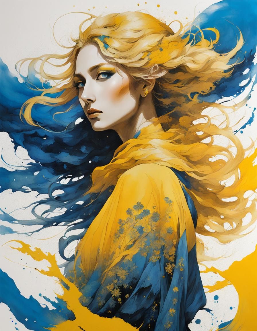 Ancient Crete Woman Portrait in Fantasy Style