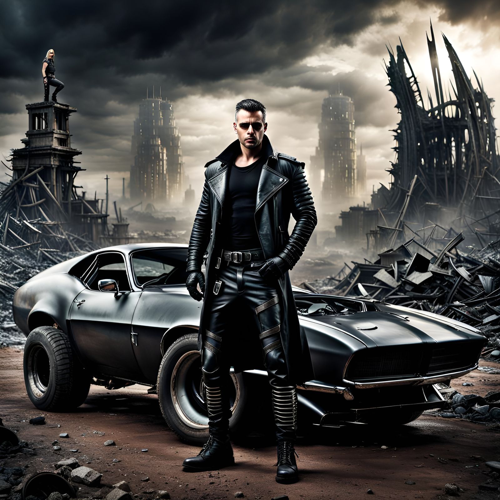 Post-Apocalyptic Road Warrior in Gotham Style