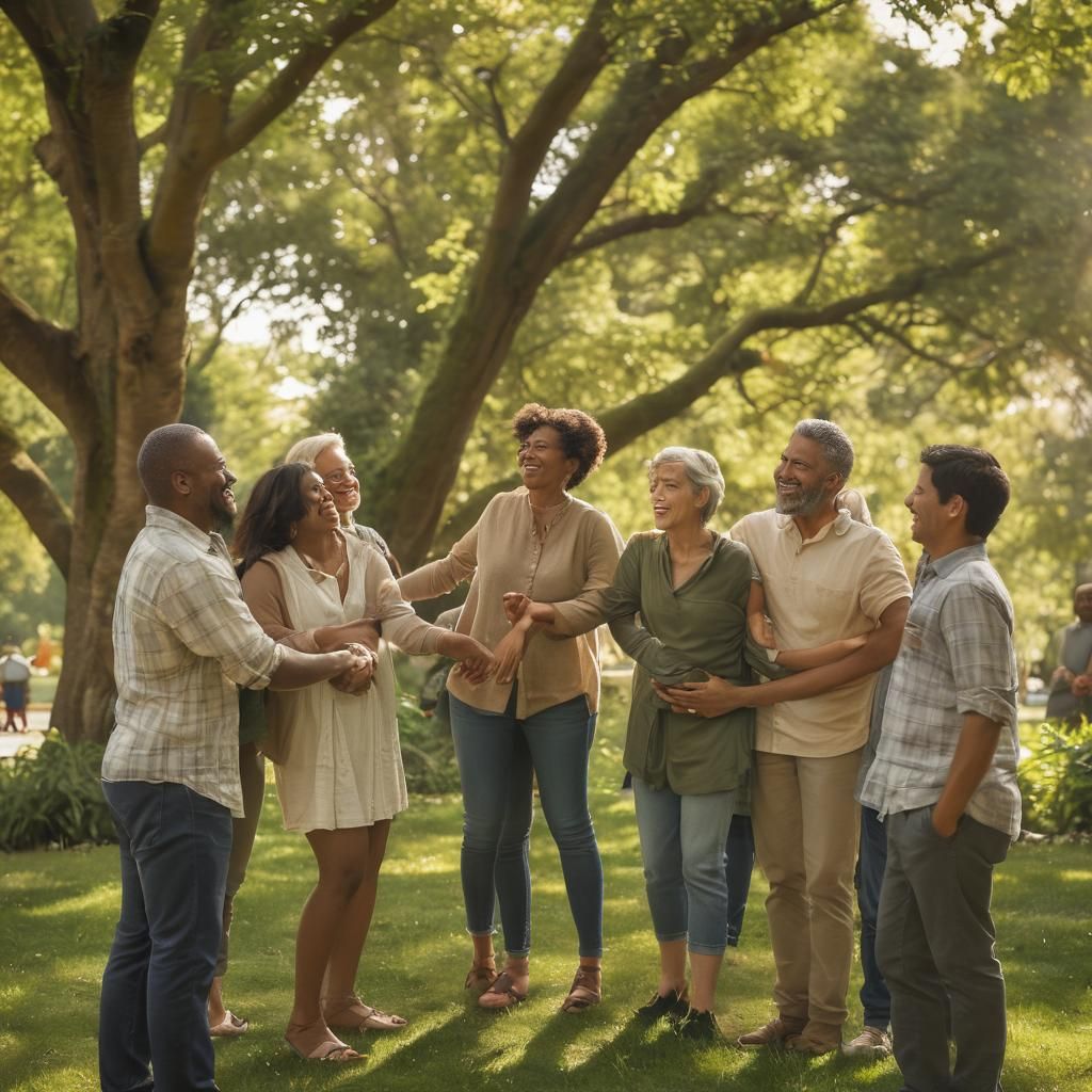 Heartwarming Scene of Unity and Support