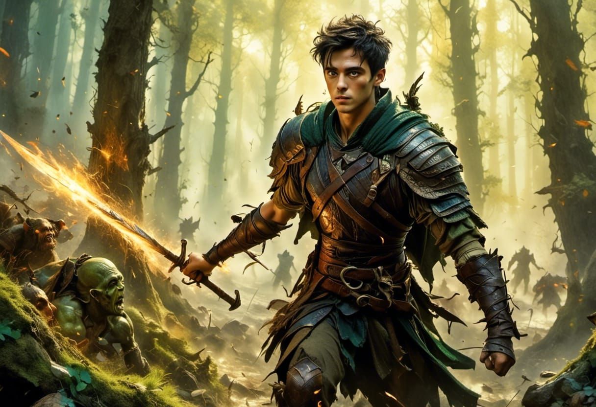 Elf Warrior Ana De Armas Battles Orcs