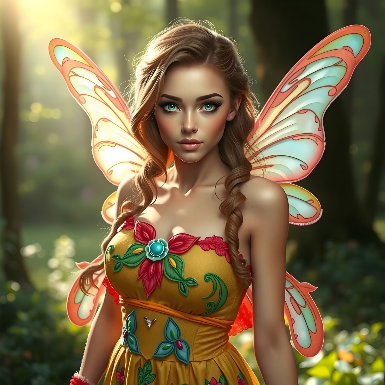 Finnish Fairy Portrait in Morning Irish Forest Light