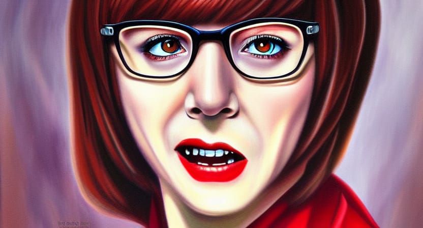 Velma Dinkley as Vampire in Photorealistic Style