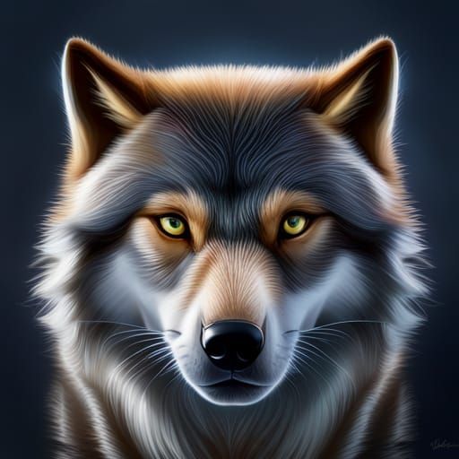 Hyperrealistic Wolves Meeting on Zoom